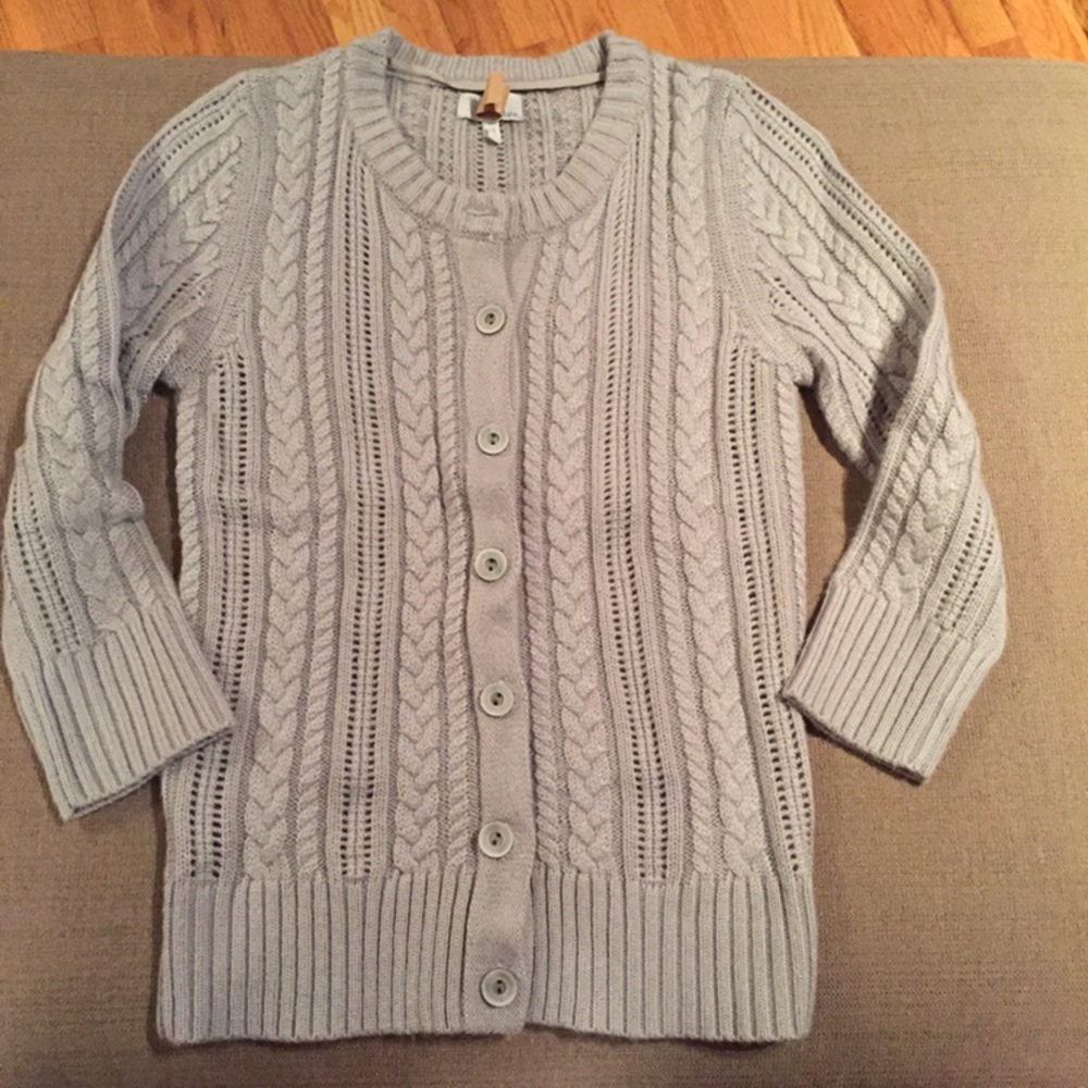 Grey knit cardigan